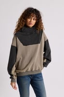 هودي بقصة واسعة ورقبة عالية بشعار سيلين للجنسين أس...