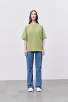 تيشيرت إنترلوك أخضر للجنسين