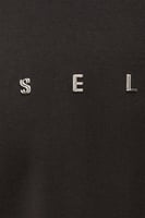 تيشيرت أوفرسايز بشعار SELENE للجنسين - رمادي غامق