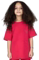 تيشيرت بشعار سيلين من الأمام للأطفال (احمر)