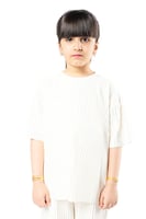 تيشرت واسع للأطفال للجنسين اوف وايت