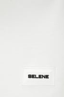 تيشيرت أوفرسايز مطرز بتصميم بسيط للجنسين - أبيض