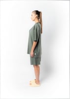 تيشرت واسع للجنسين كاكي