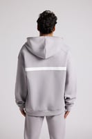 هودي بجيب أمامي أوفرسايز للجنسين - رمادي