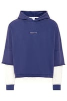 هودي بقصة واسعة Acid Wash وأكمام من لون مختلف للجن...