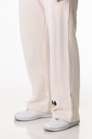 بنطلون سيلين واسع كريمي