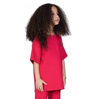 تيشيرت سيلين بعلامة الأعين من الأمام للأطفال (احمر...