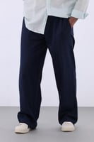 Oasis Comfort – بنطلون لينن واحة الراحة كحلي