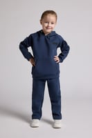 هودي كاجوال أوفرسايز للأطفال للجنسين - أزرق داكن