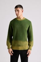 بلوفر Acid Wash للجنسين أخضر