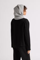 قطعة رأس برباط ورقبة عالية للجنسين رمادي فاتح