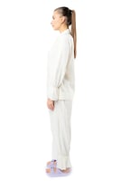 بنطلون نسائي بخصر مرتفع وأرجل عريضة، مع أربطة مطاط...