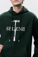 هودي أخضر غامق رجالي