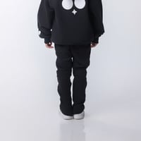 بنطلون بفتحة صغيرة من الأسفل للأطفال أسود