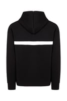 هودي بجيب أمامي أوفرسايز للجنسين - أسود