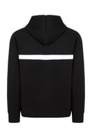 هودي بجيب أمامي أوفرسايز للأطفال للجنسين - أسود