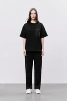 تيشرت أسود للجنسين