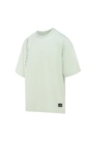 تيشيرت أوفرسايز مطرز بتصميم بسيط للجنسين - أخضر فا...