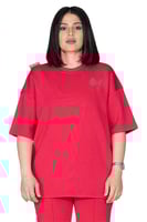 تيشيرت بشعار سيلين من الخلف للجنسين (احمر)