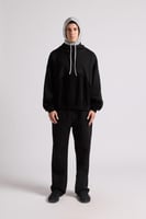 قطعة رأس برباط ورقبة عالية للجنسين رمادي فاتح