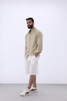 قميص كاجوال لينن – ناعم وعملي زيتي