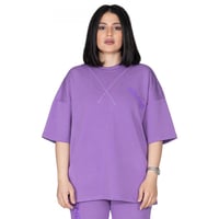 تيشيرت بشعار سيلين من الأمام للجنسين (بنفسجي)