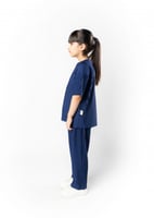 بنطلون واسع للأطفال للجنسين ازرق غامق