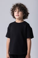 تيشيرت ليمتد أديشن بقصة واسعة للأطفال أسود