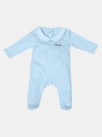 طقم بيبي ازرق. اربع قطع بأزرار خلفية