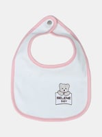 طقم بيبي وردي أربع قطع بأزرار أمامية