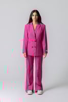 جاكيت رسمي نسائي بقصة طويلة فوشي