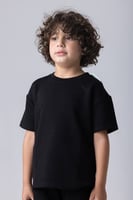 تيشيرت ليمتد أديشن بقصة واسعة للأطفال أسود