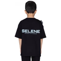 تيشيرت بشعار سيلين من الخلف للأطفال (اسود)