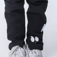 بنطلون بفتحة صغيرة من الأسفل للأطفال أسود