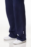 بنطلون سيلين واسع أزرق داكن