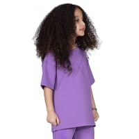 تيشيرت بشعار سيلين من الأمام للأطفال (بنفسجي)