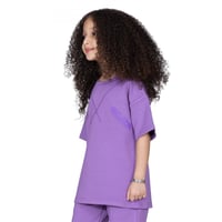 تيشيرت بشعار سيلين من الأمام للأطفال (بنفسجي)