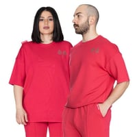 تيشيرت بشعار سيلين من الخلف للجنسين (احمر)