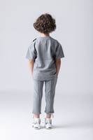 تيشيرت ليمتد أديشن بقصة واسعة للأطفال غراي