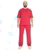 بنطلون سيلين واسع بسحاب بالأسفل (احمر )