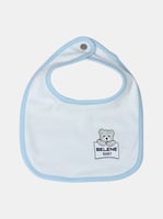 طقم بيبي ازرق أربع قطع بأزرار أمامية