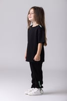 تيشيرت ليمتد أديشن بقصة واسعة للأطفال أسود