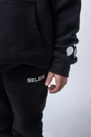 بنطلون سيلين واسع للأطفال أسود