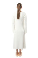 فستان نسائي بقصة اي لاين، بأكمام طويلة وطول منتصف...