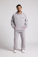 هودي كاجوال أوفرسايز للجنسين - رمادي