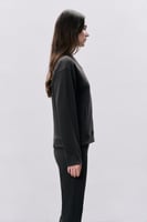 بنطال نسائي إنترلوك رمادي