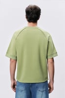 تيشيرت إنترلوك أخضر للجنسين