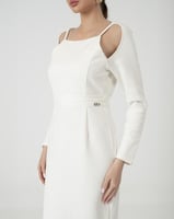 فستان جلامور منتصف الليل – أبيض