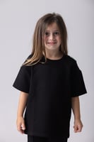 تيشيرت ليمتد أديشن بقصة واسعة للأطفال أسود