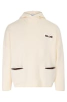 هودي بقصة واسعة وجيوب أمامية للنساء أوف وايت